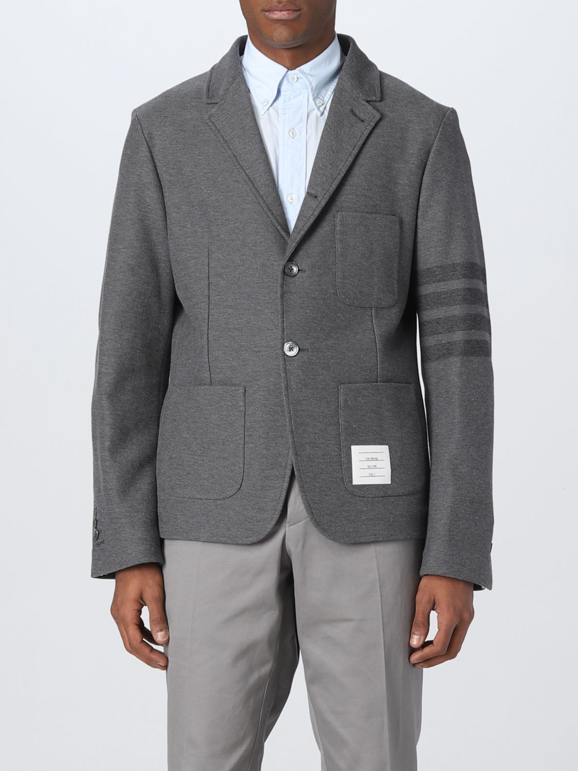 THOM BROWNE: jacket for man - Grey | Thom Browne jacket MJT175A06772 ...
