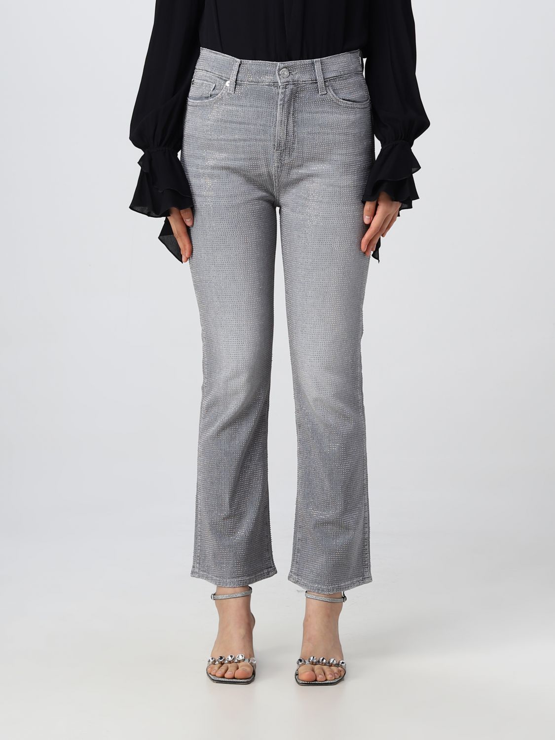 steekpenningen Overname gewicht jeans for woman - Grey | 7 For All Mankind jeans JSHSR88SGA online on  GIGLIO.COM