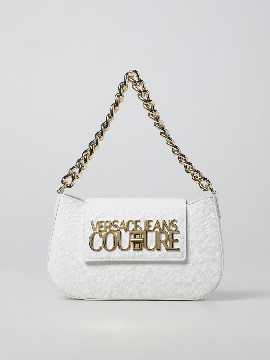 VERSACE JEANS COUTURE shoulder bag for woman White Versace Jeans Couture shoulder bag