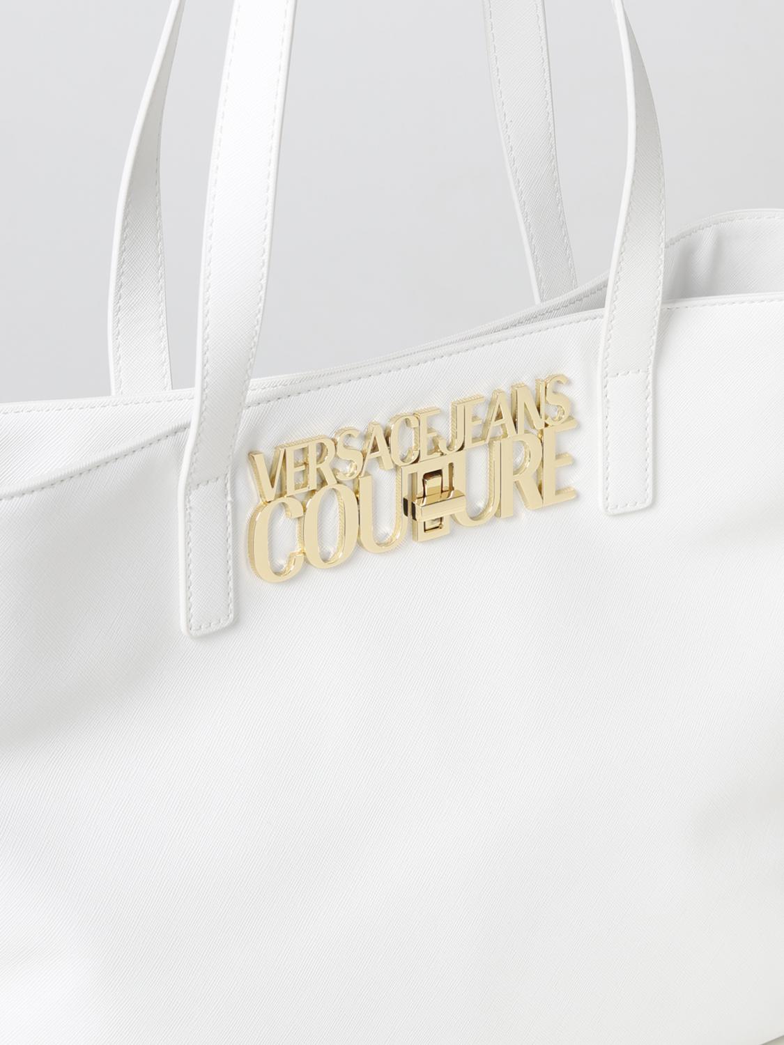 VERSACE JEANS COUTURE tote bags for woman White Versace Jeans Couture tote bags