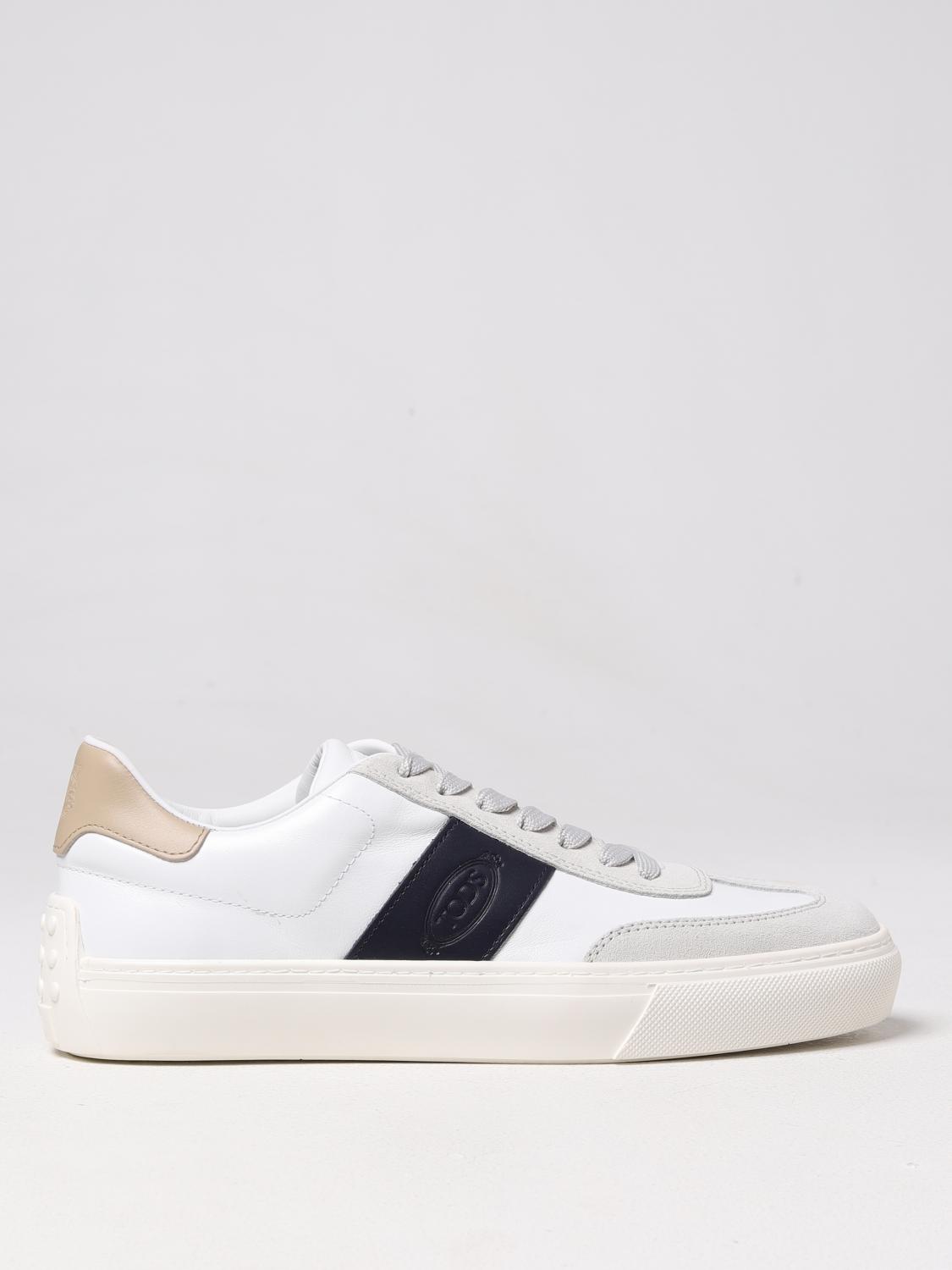 Tod's Panelled Low-top Leather Sneakers In White
