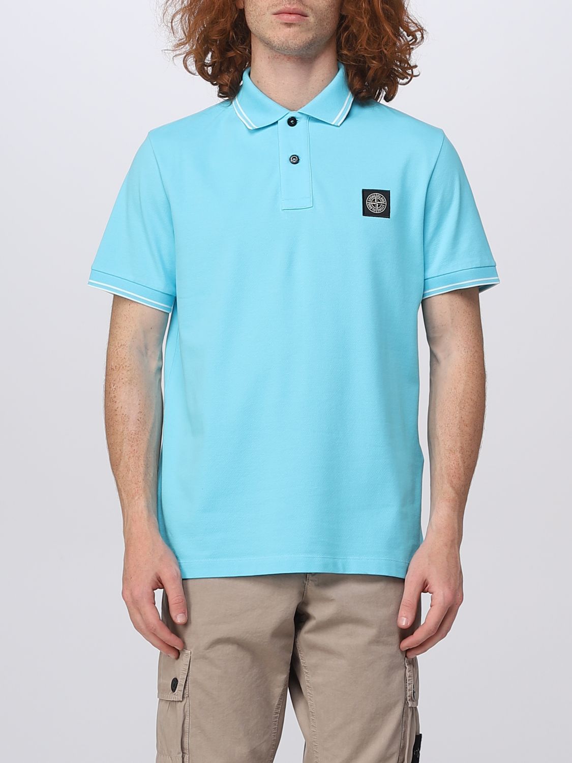 Stone Island Polo Shirt  Men Color Turquoise