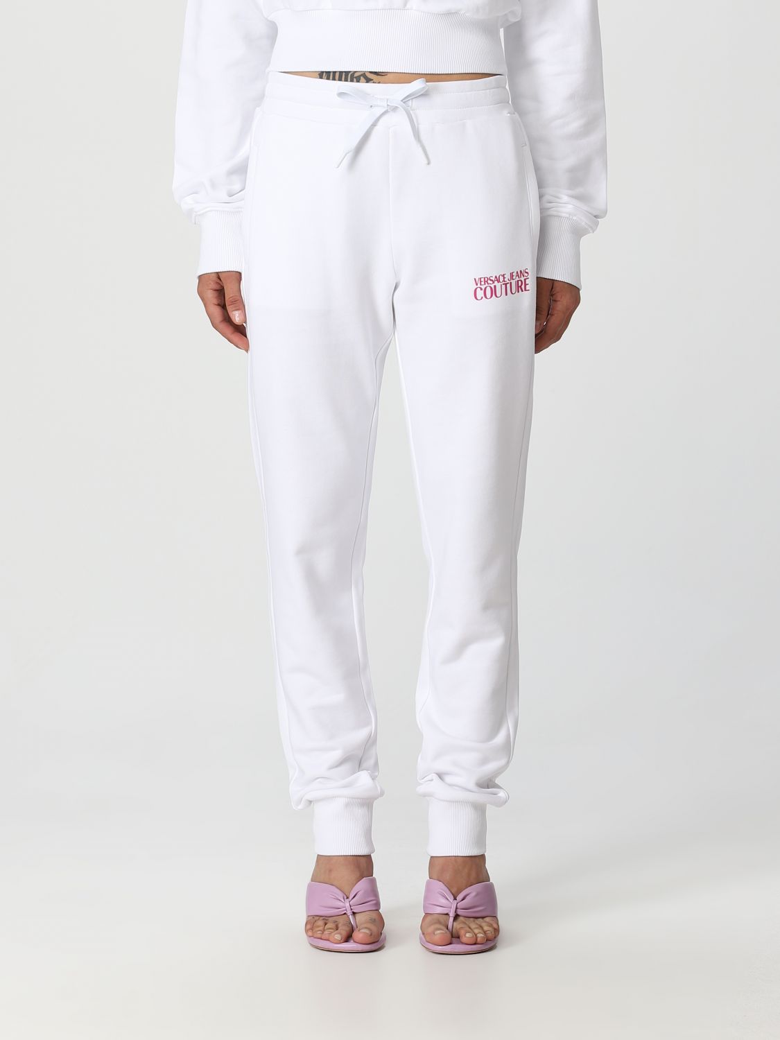 VERSACE JEANS COUTURE: pants for woman - White | Versace Jeans Couture ...
