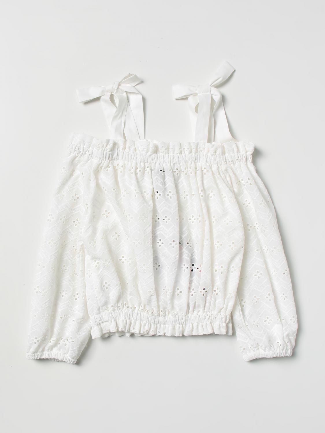 Блузка Msgm Kids: Блузка Msgm Kids девочка белый 2