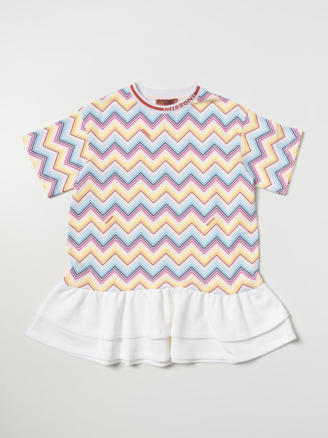 Kleid Missoni: Missoni Mädchen Kleid weiß 1