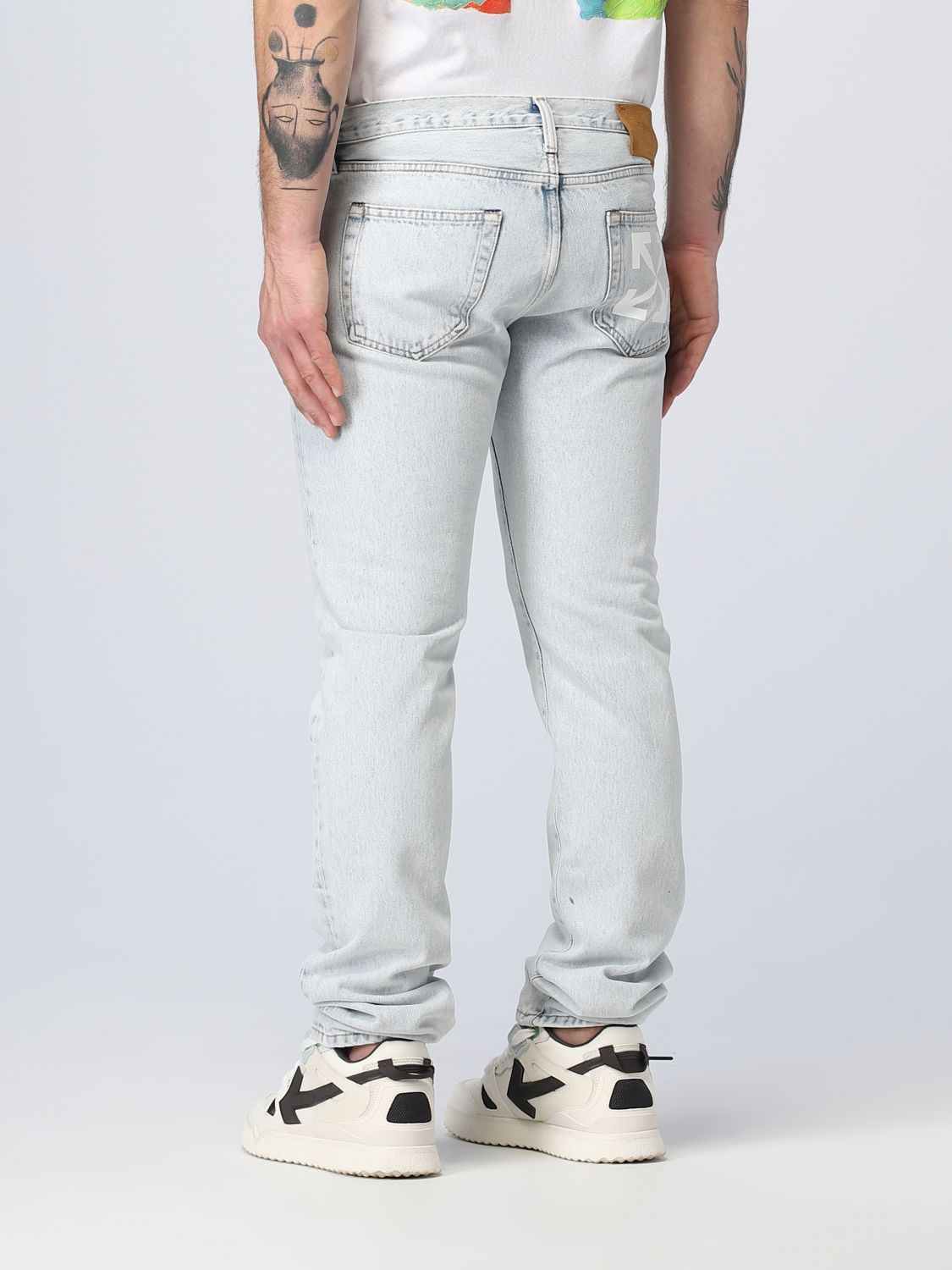charme drøm sædvanligt OFF-WHITE: denim jeans - Denim | Off-White jeans OMYA102C99DEN006 online on  GIGLIO.COM