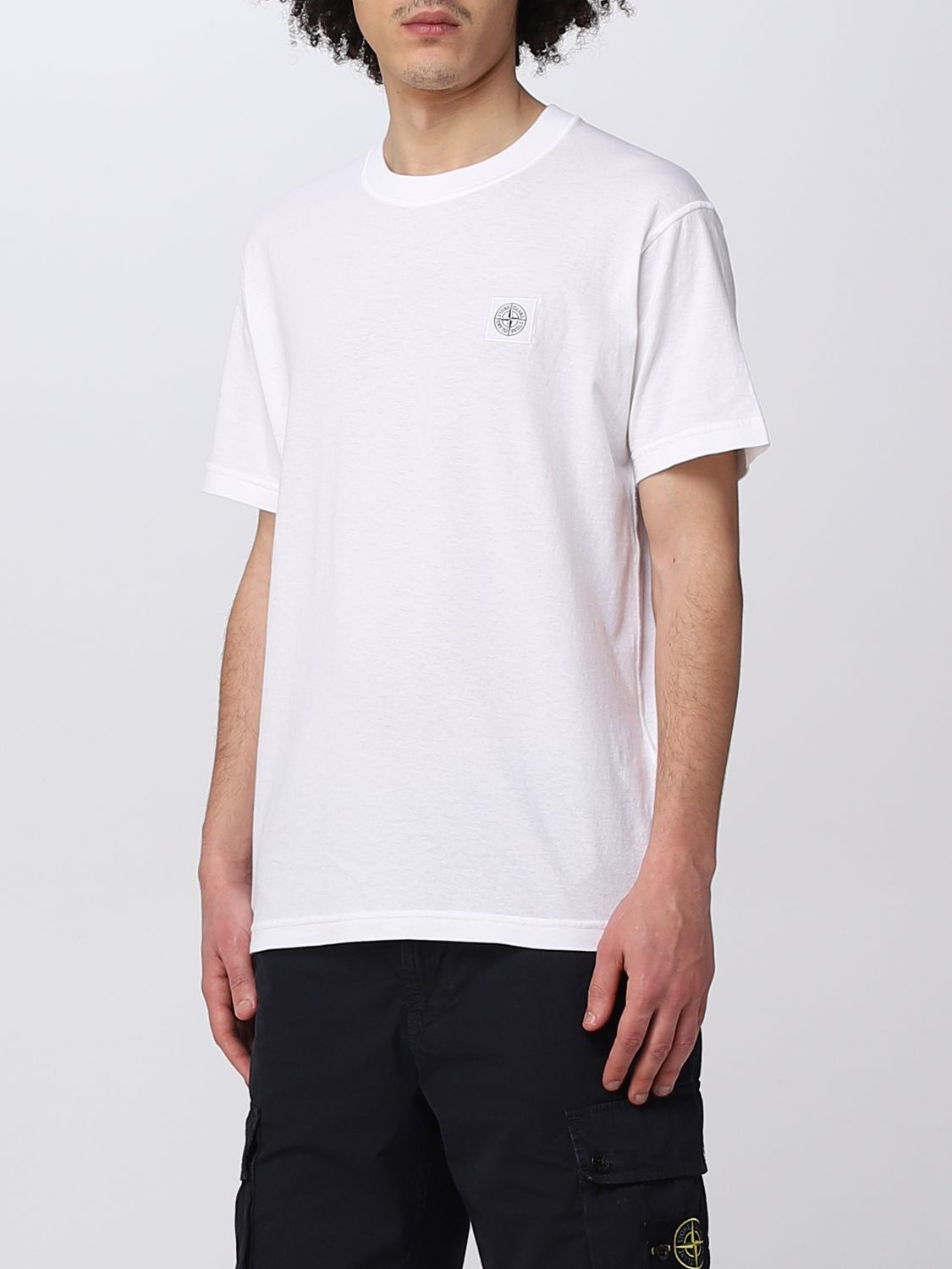 STONE ISLAND: t-shirt for man - White | Stone Island t-shirt 101523757 ...