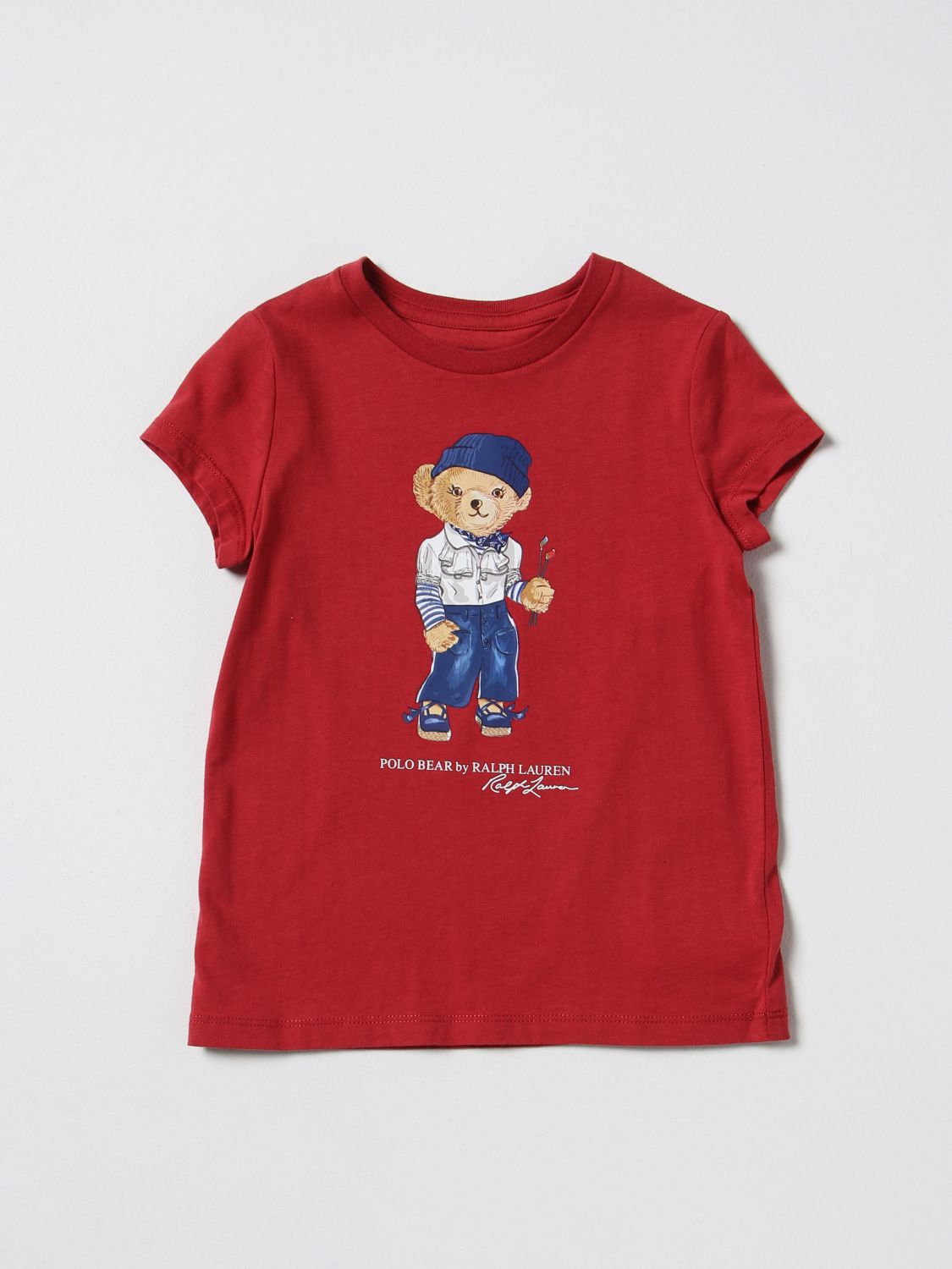 POLO RALPH LAUREN: t-shirt for girls - Red | Polo Ralph Lauren t-shirt  311890235 online on 