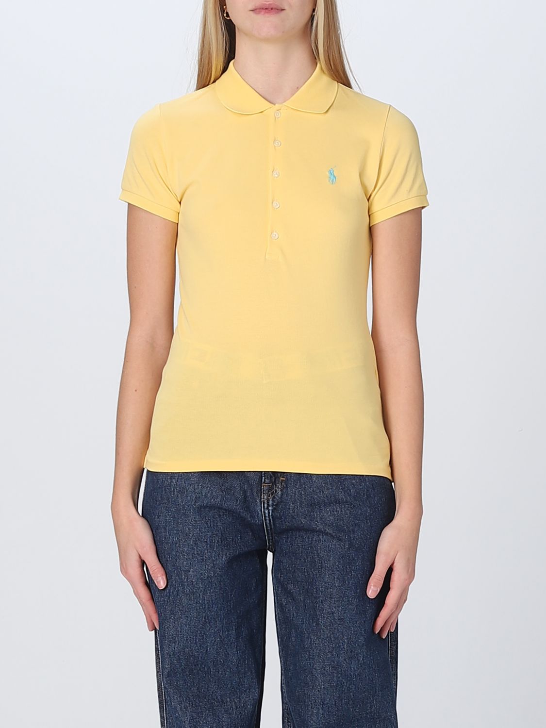POLO RALPH LAUREN: polo shirt for woman - Yellow | Polo Ralph Lauren polo  shirt 211870245 online on 
