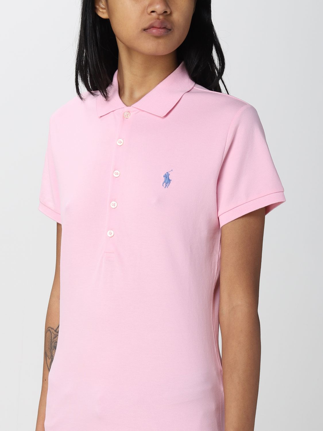 POLO RALPH LAUREN: polo shirt for woman - Baby Pink | Polo Ralph Lauren  polo shirt 211870245 online on 