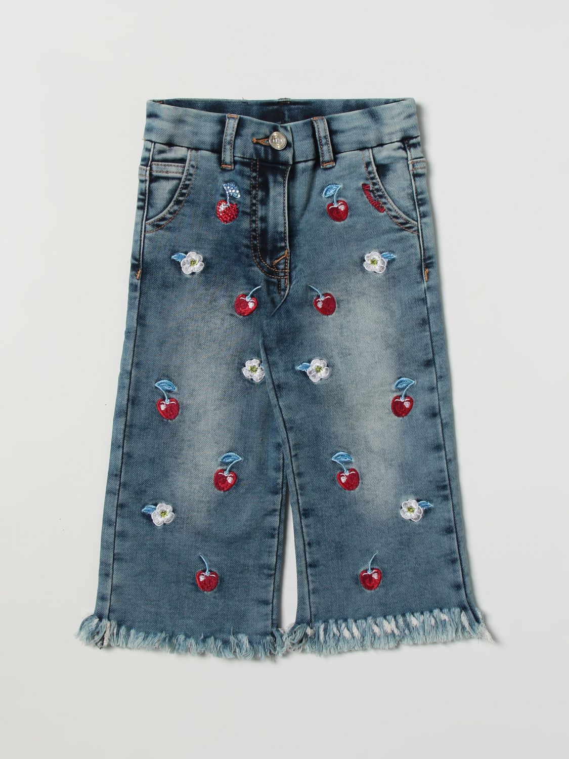 voorwoord Schrikken Magistraat MONNALISA: jeans for girls - Blue | Monnalisa jeans 19A4001050 online on  GIGLIO.COM