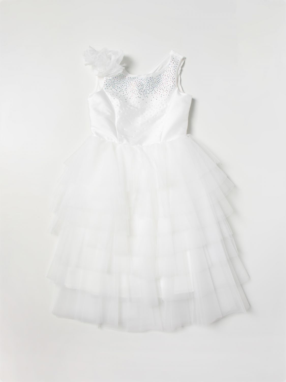 Monnalisa Kleid  Kinder Farbe Cream In White
