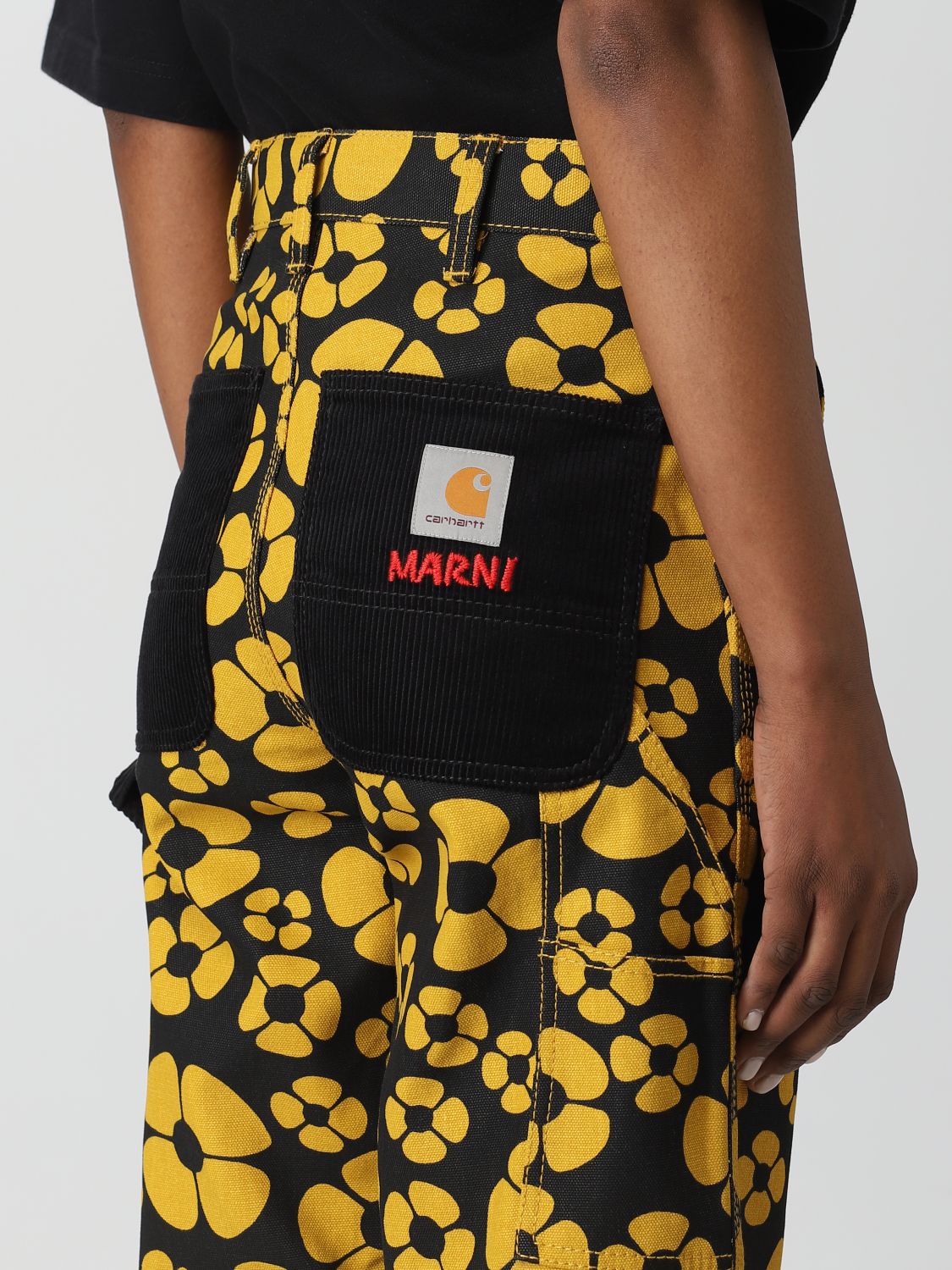 MARNI: Carhartt WIP x pants in printed cotton - Yellow | Marni