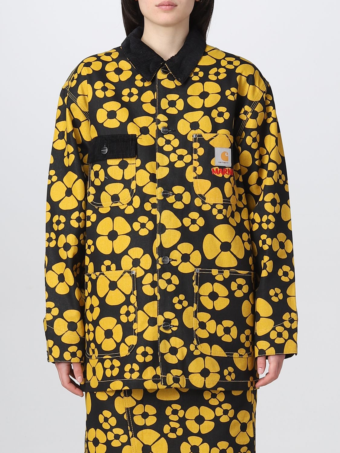 MARNI: jacket for woman - Yellow | Marni jacket JKMA031290UTX001 online ...