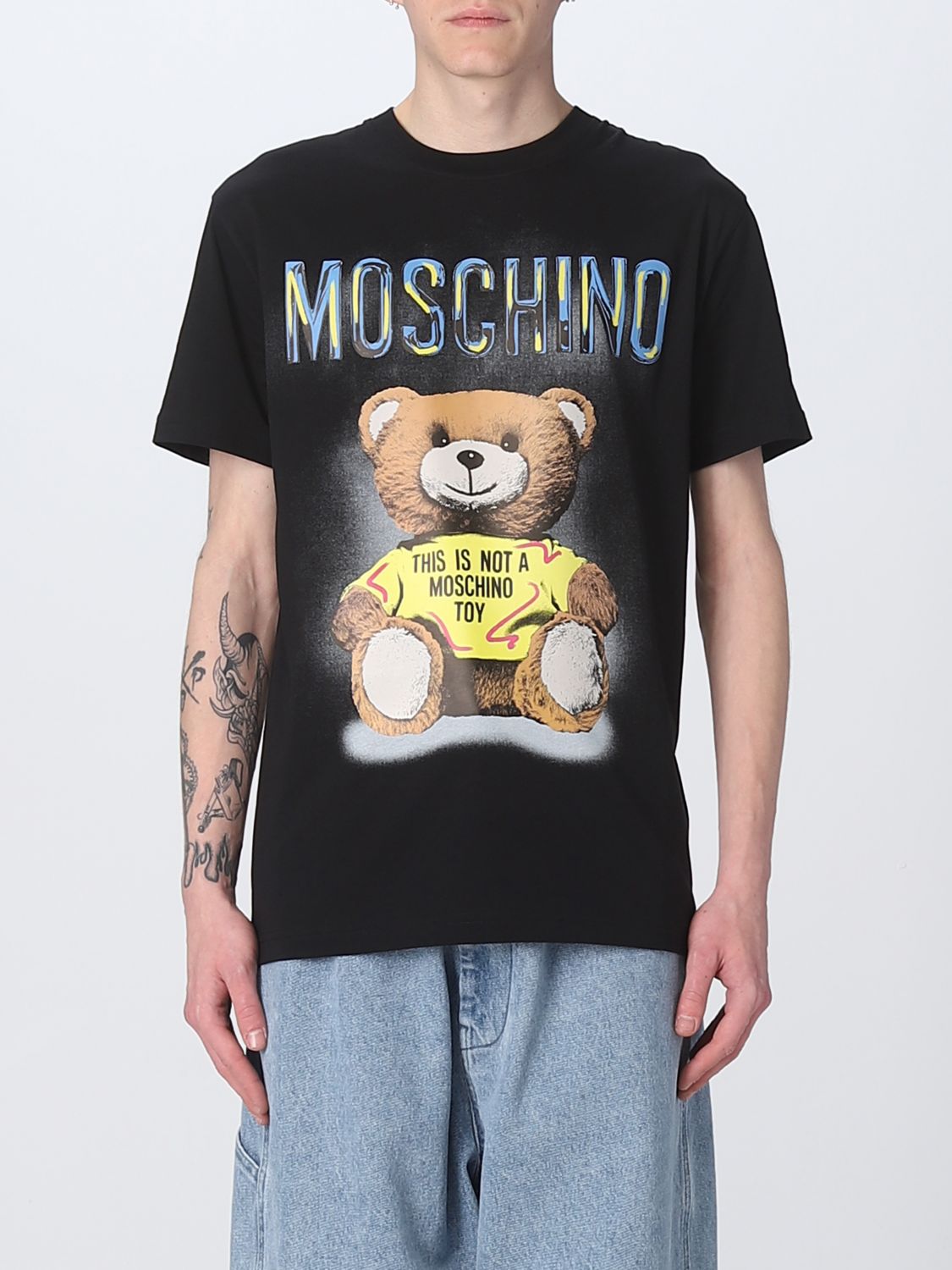 MOSCHINO COUTURE: t-shirt for men - Black | Moschino Couture t-shirt ...