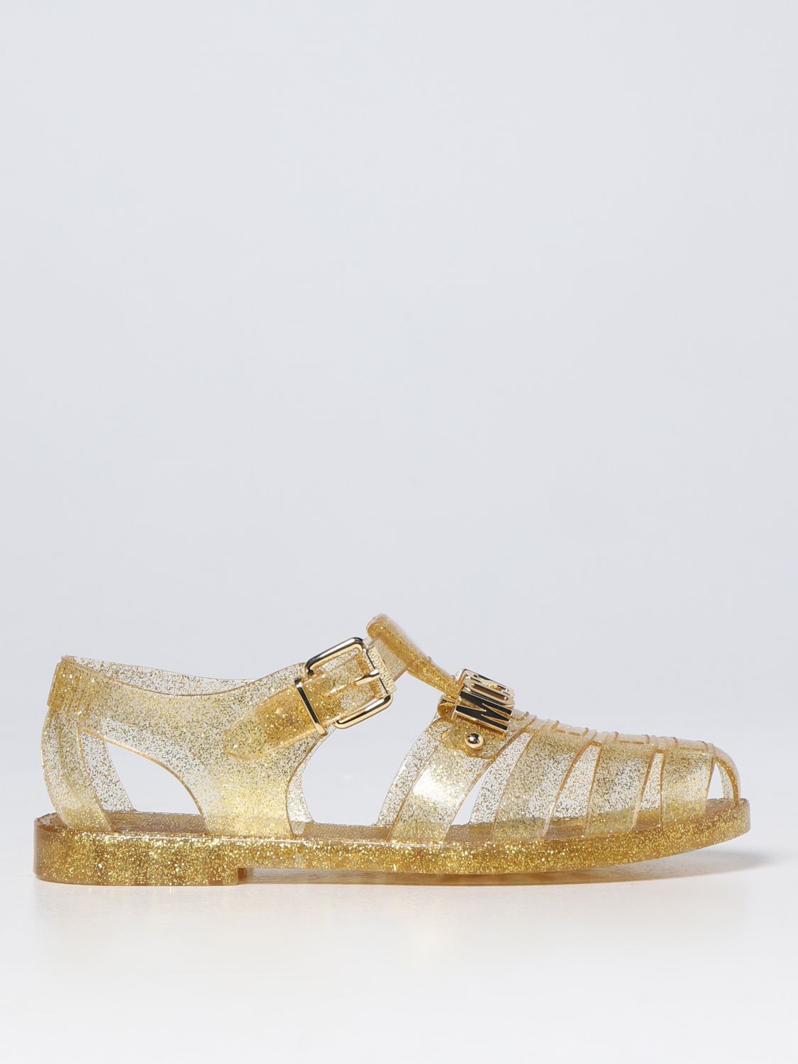 Moschino Couture Flat Shoes  Woman Color Gold