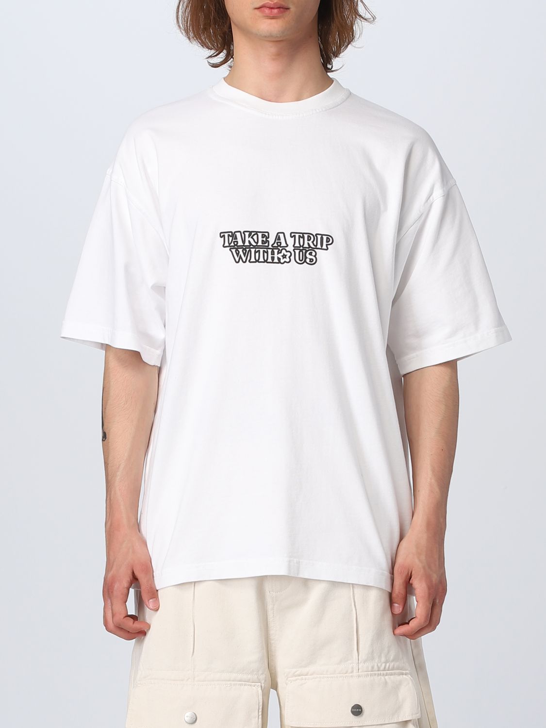 ENTERPRISE JAPAN: t-shirt for man - White | Enterprise Japan t-shirt ...