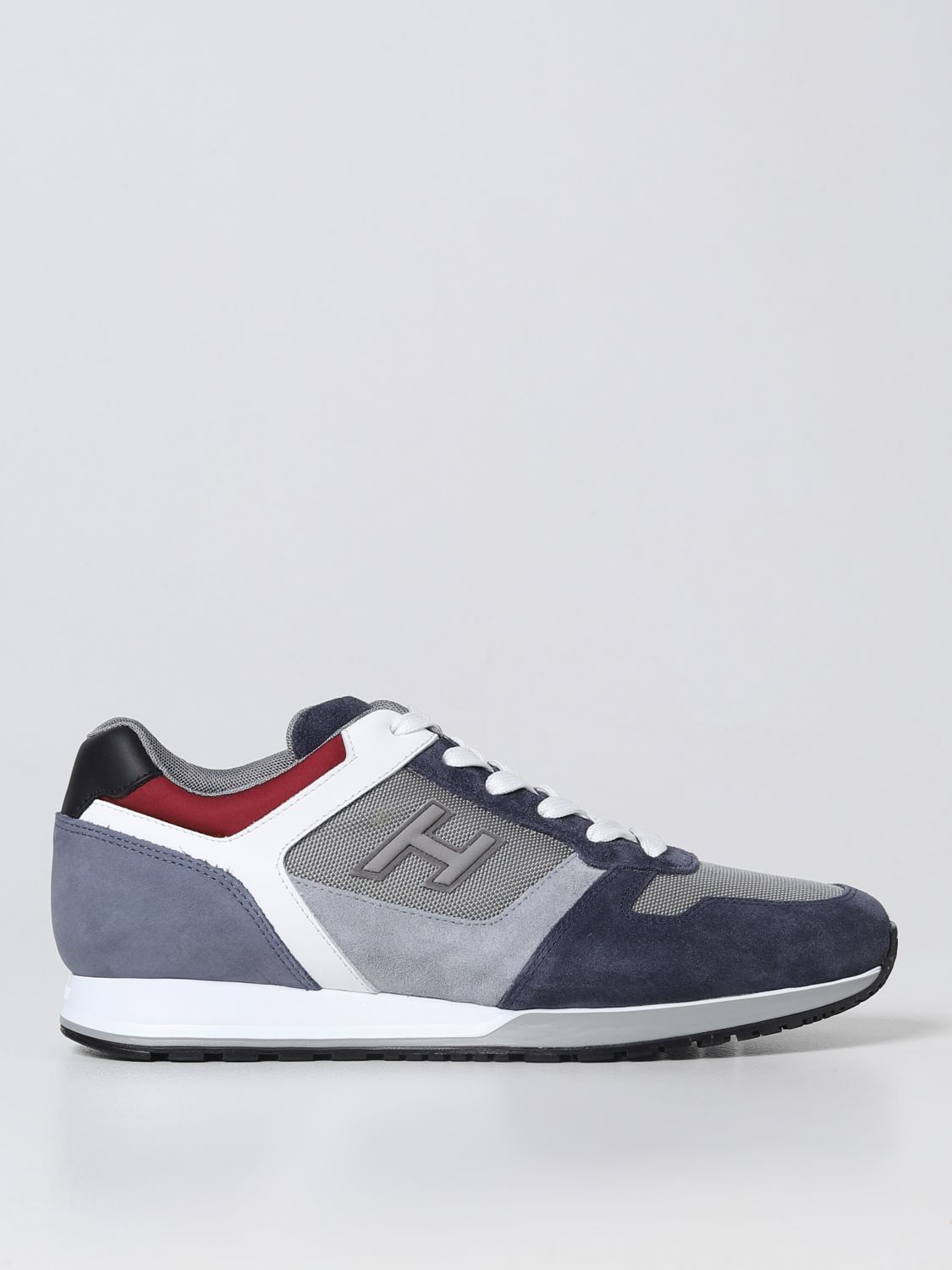 Hogan Outlet: Sneakers H321 in pelle e tessuto - Grigio | Sneakers ...
