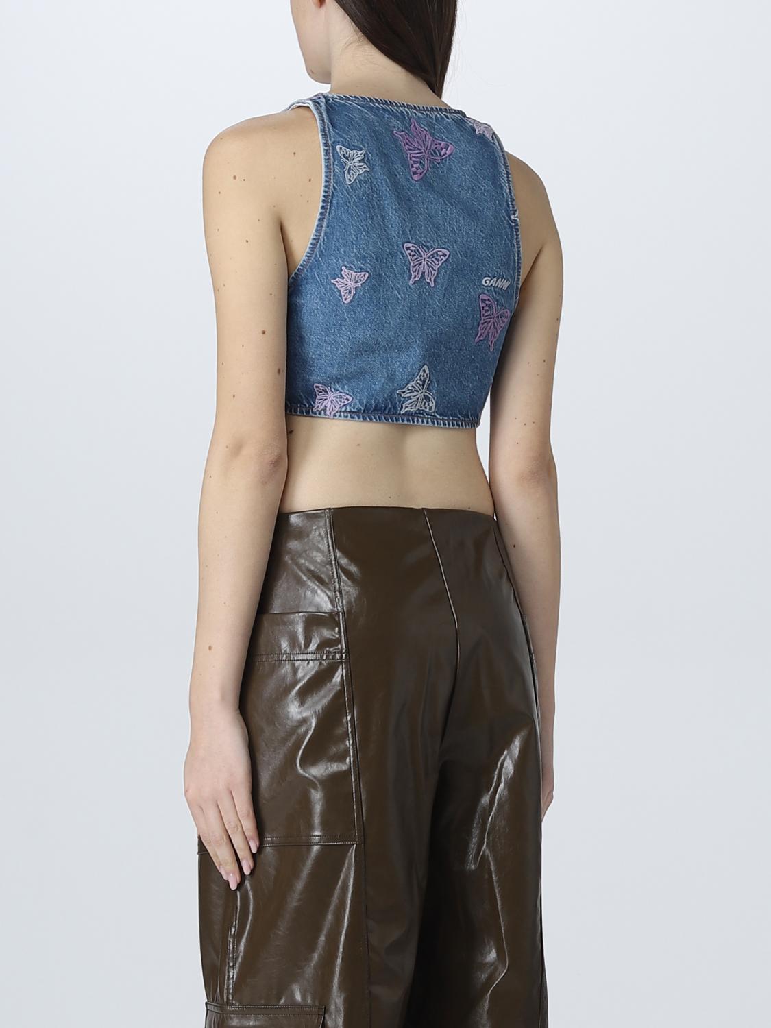 Gilet Ganni: Gilet Ganni donna blue 3
