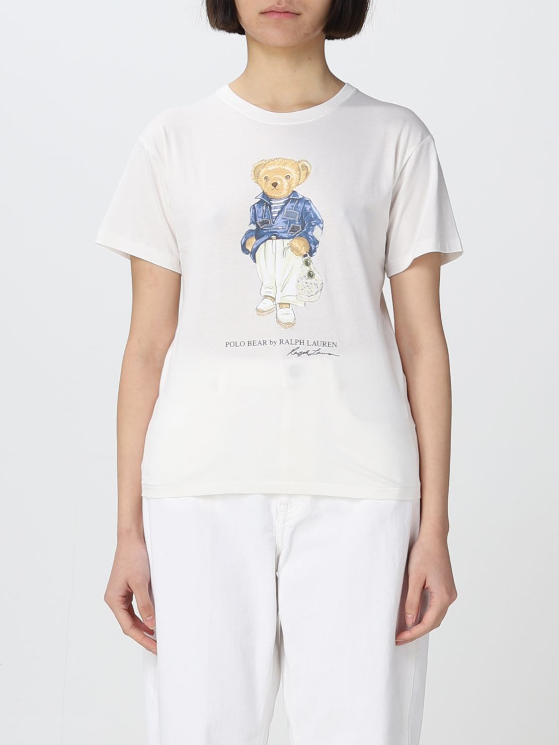 POLO RALPH LAUREN: t-shirt for woman - White | Polo Ralph Lauren t-shirt  211892645 online on 