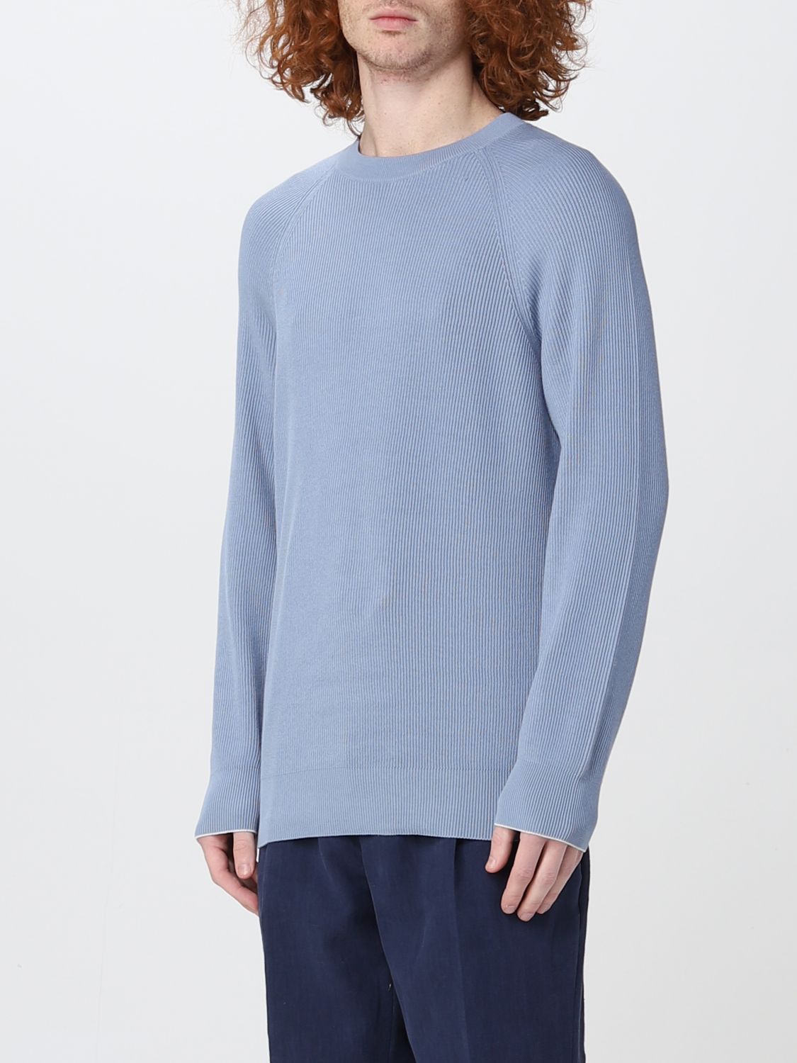 BRUNELLO CUCINELLI: sweater for man - Sky Blue | Brunello Cucinelli ...