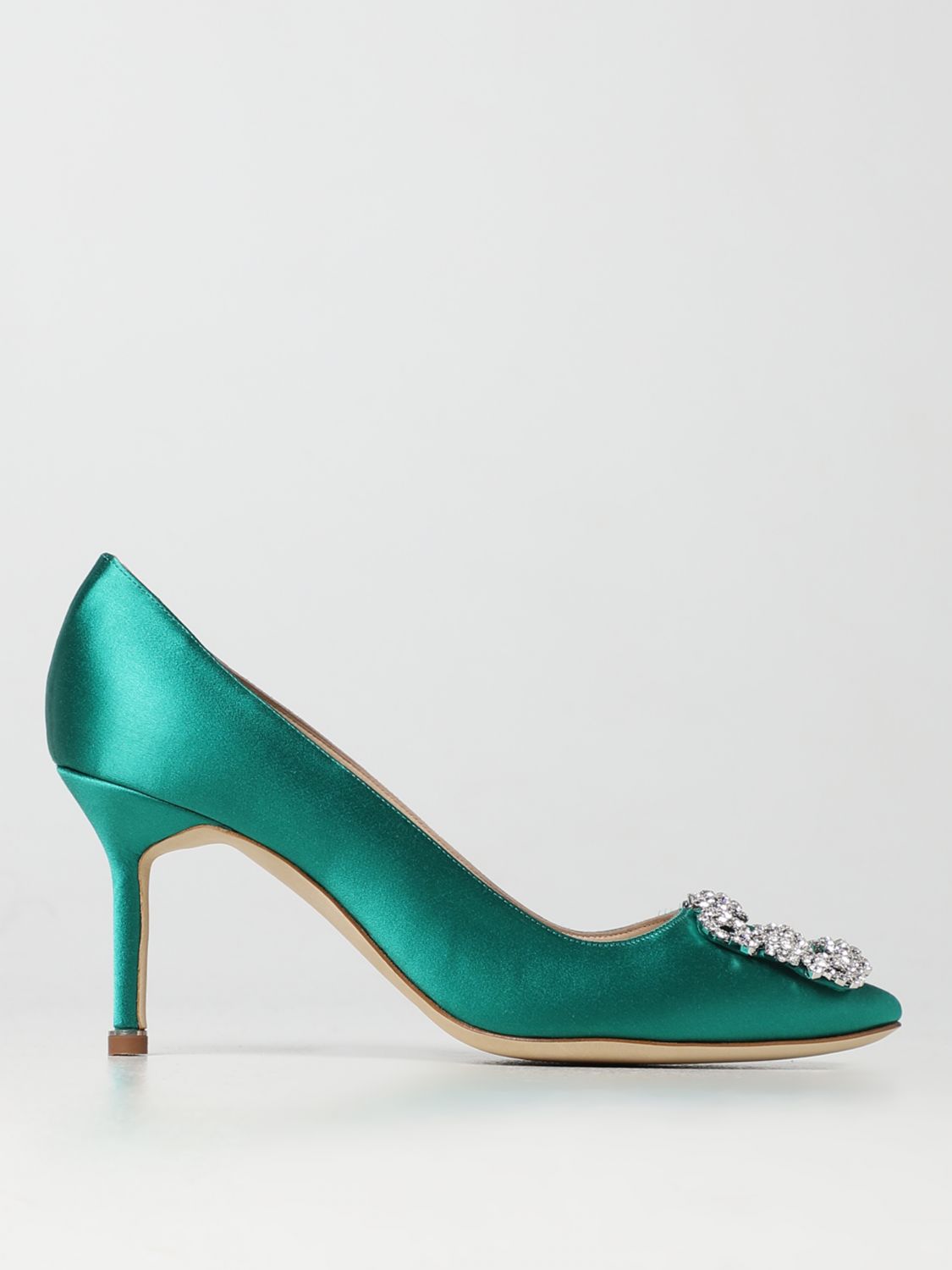 MANOLO BLAHNIK 高跟单鞋 MANOLO BLAHNIK 女士 颜色 祖母绿,D89167079