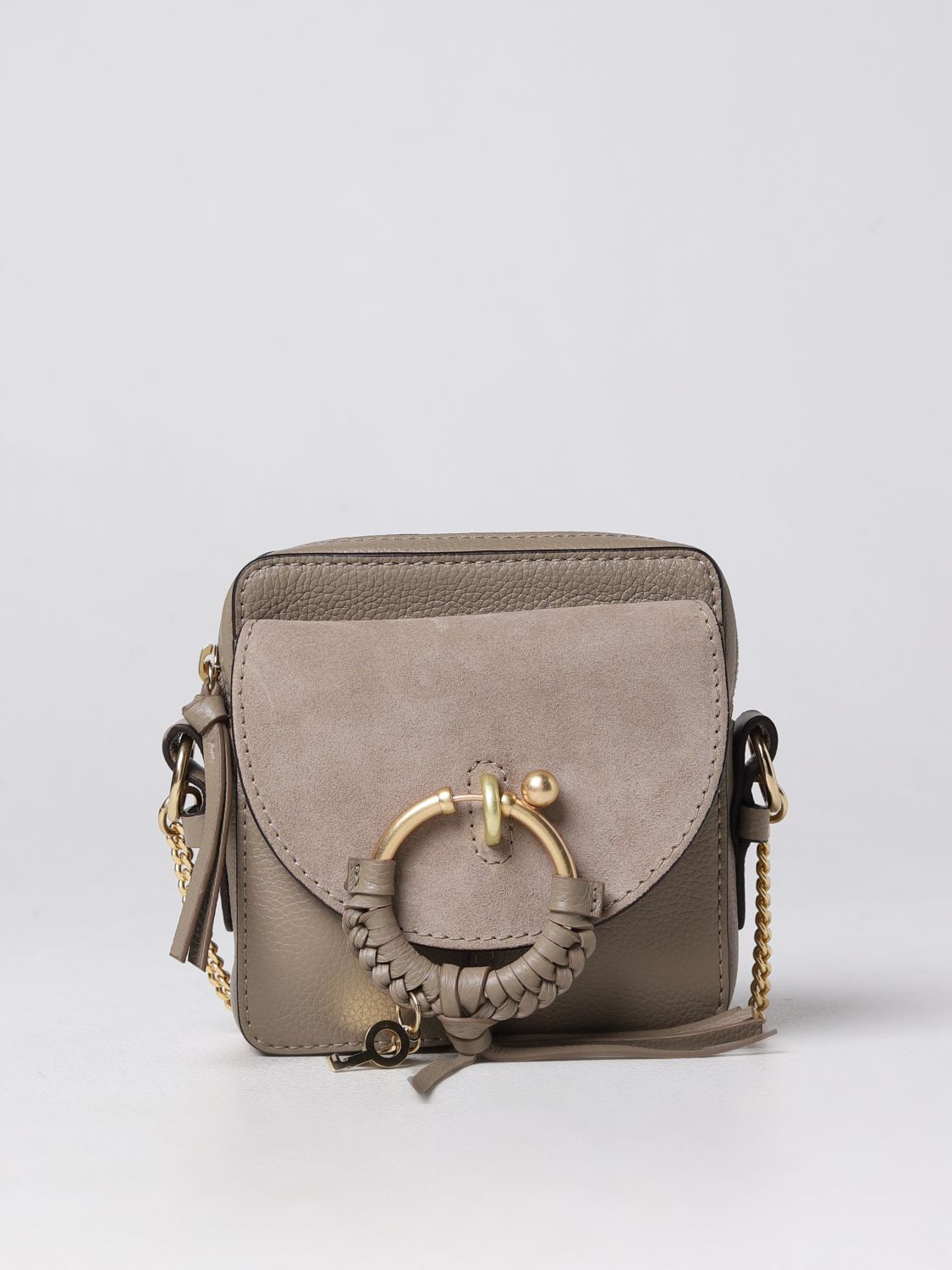 Joan Mini Leather Camera Bag in Brown - See By Chloe