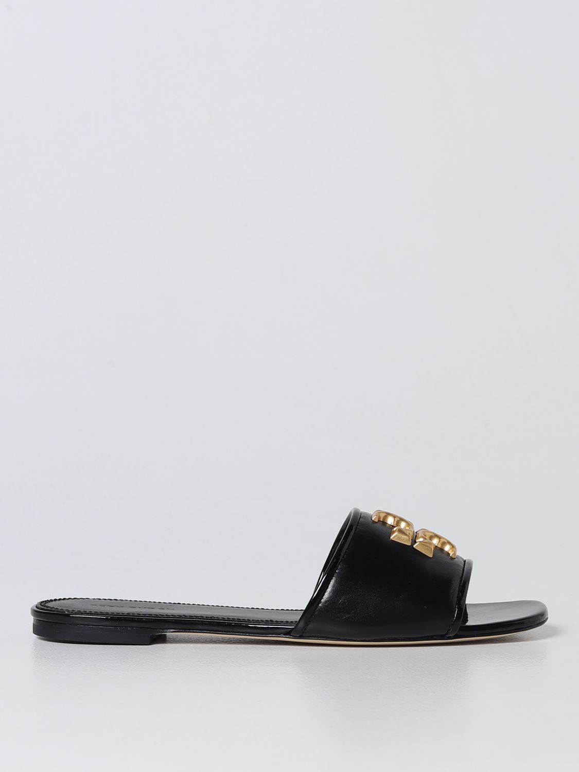 TORY BURCH ELEANOR SLIDES IN SHINY LEATHER,D89312002