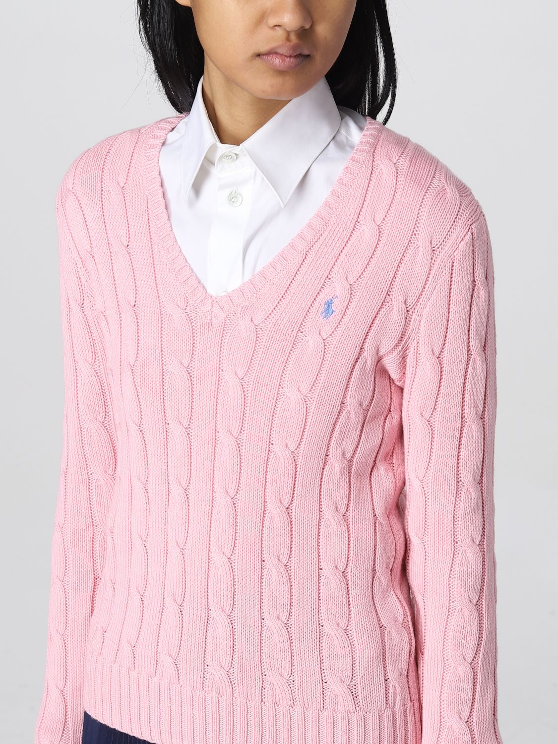 POLO RALPH LAUREN: sweater for woman - Pink | Polo Ralph Lauren sweater  211891641 online on 