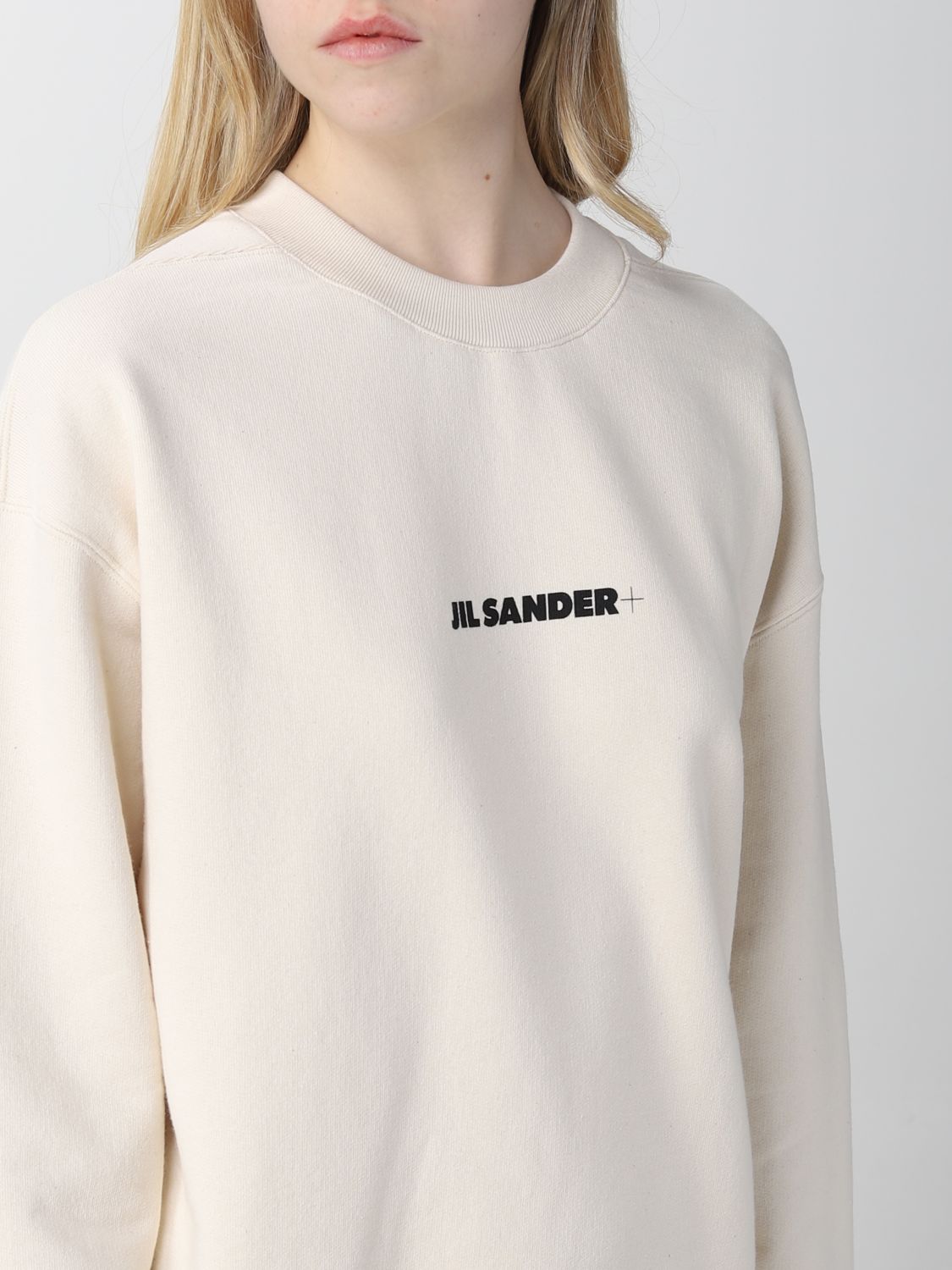 chatten pik replica JIL SANDER: sweatshirt for woman - Ivory | Jil Sander sweatshirt  J40GU0001J20010 online on GIGLIO.COM