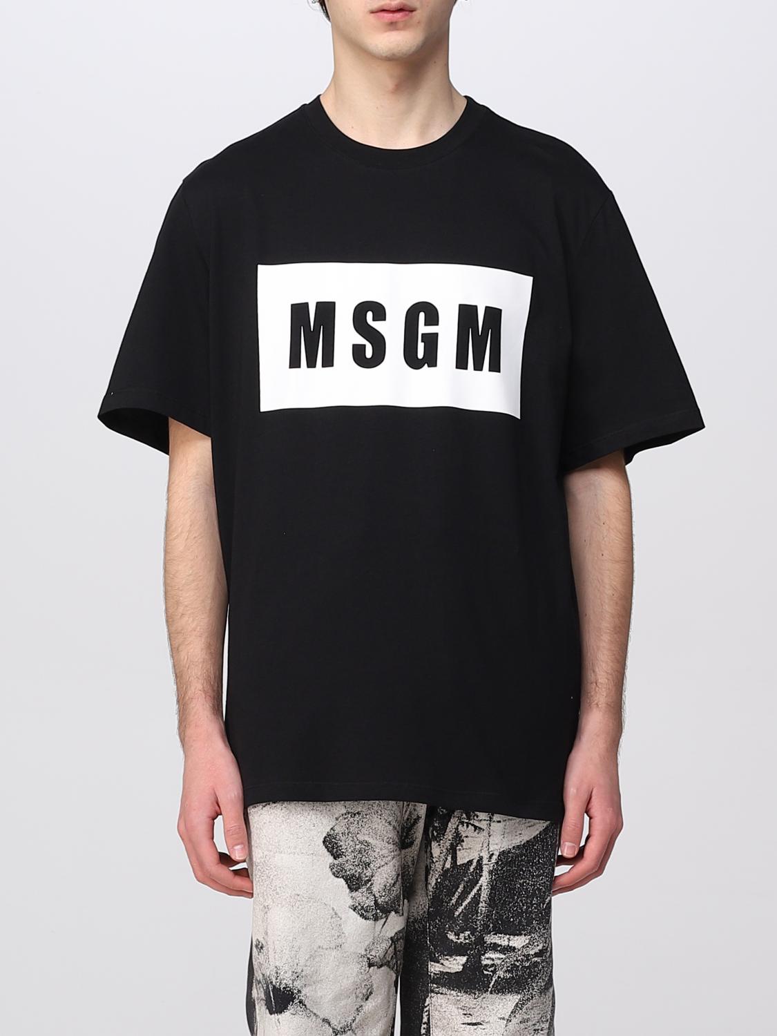 Msgmアウトレット：Tシャツ メンズ - ブラック | GIGLIO.COMオンライン