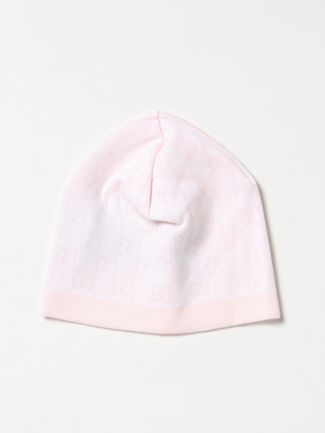 GUCCI: wool hat with jacquard GG monogram - Pink | Gucci hat 4185993K206  online on 