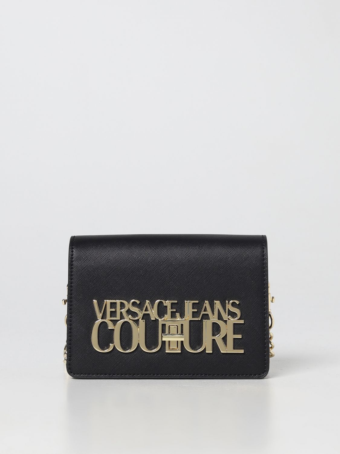 Borsa mini Versace Jeans Couture: Borsa Versace Jeans Couture in pelle sintetica saffiano nero 1