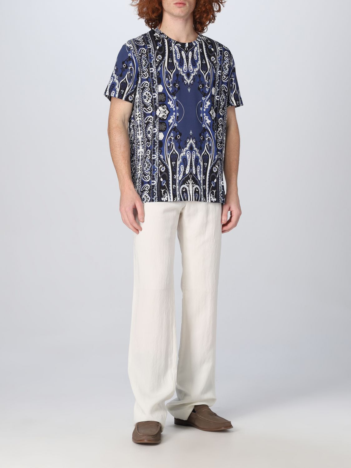 T-shirt Etro: T-shirt Etro con stampa Paisley all over blue 2