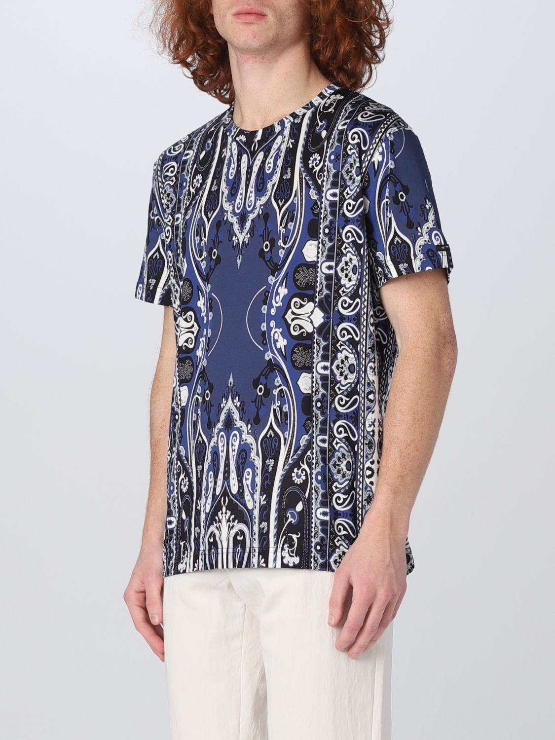 T-shirt Etro: T-shirt Etro con stampa Paisley all over blue 4