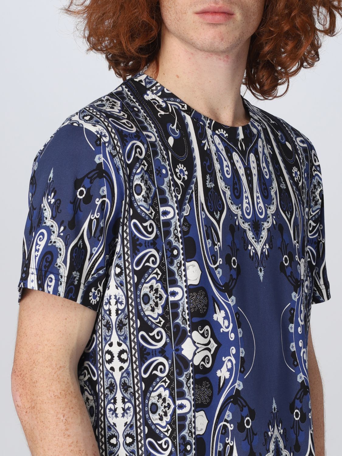 T-shirt Etro: T-shirt Etro con stampa Paisley all over blue 5