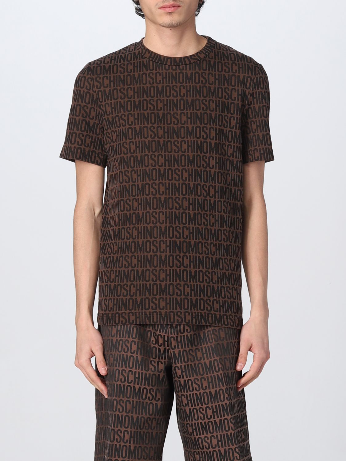 MOSCHINO COUTURE: t-shirt for man - Brown | Moschino Couture t-shirt ...