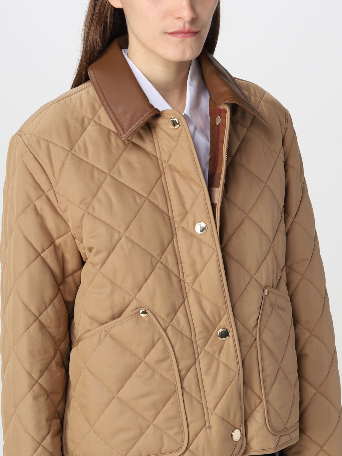 BURBERRY: jacket for woman - Brown | Burberry jacket 8065042 online on  