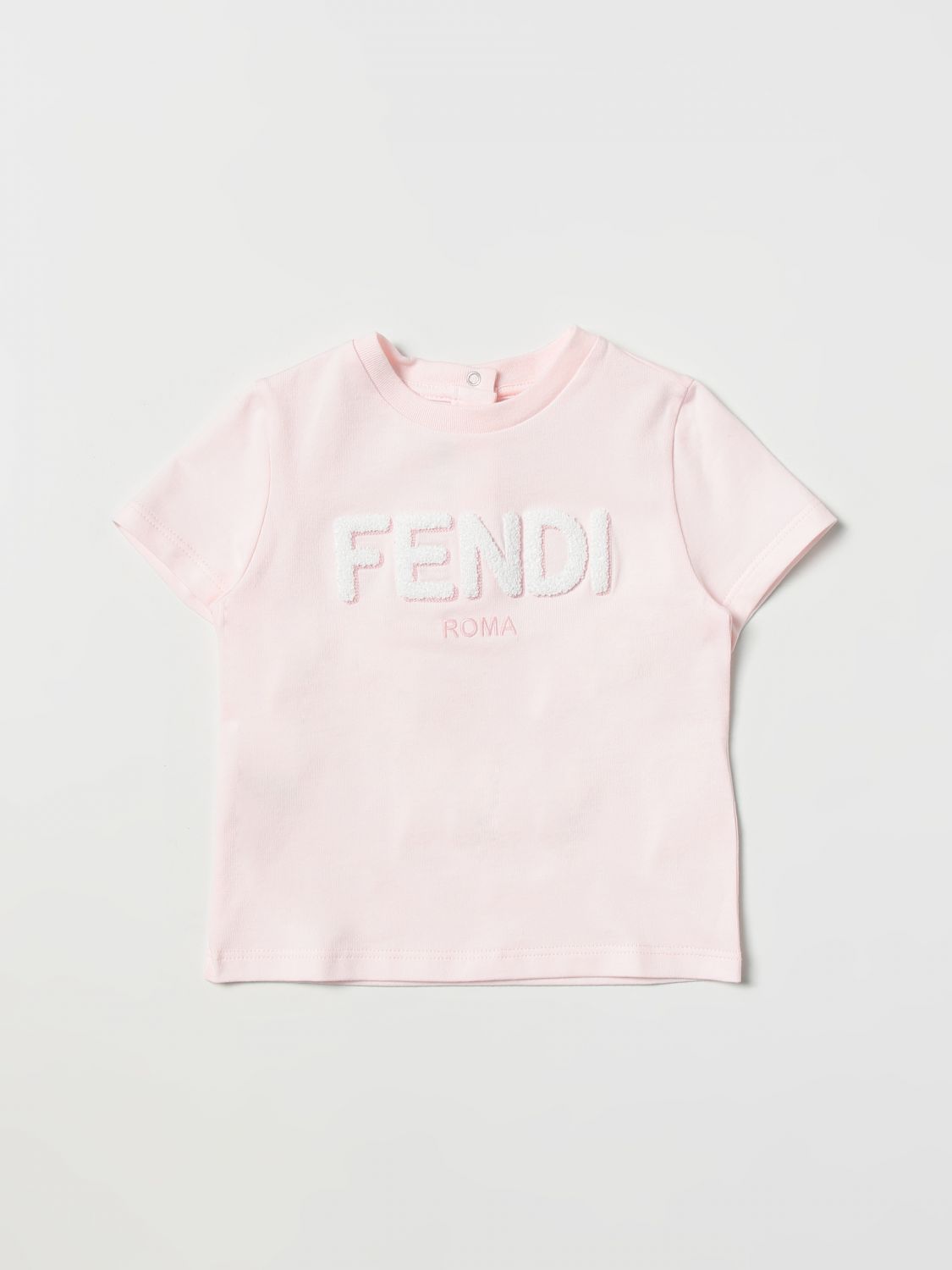 FENDI KIDS: t-shirt for baby - Pink | Fendi Kids t-shirt BUI059ST8 ...