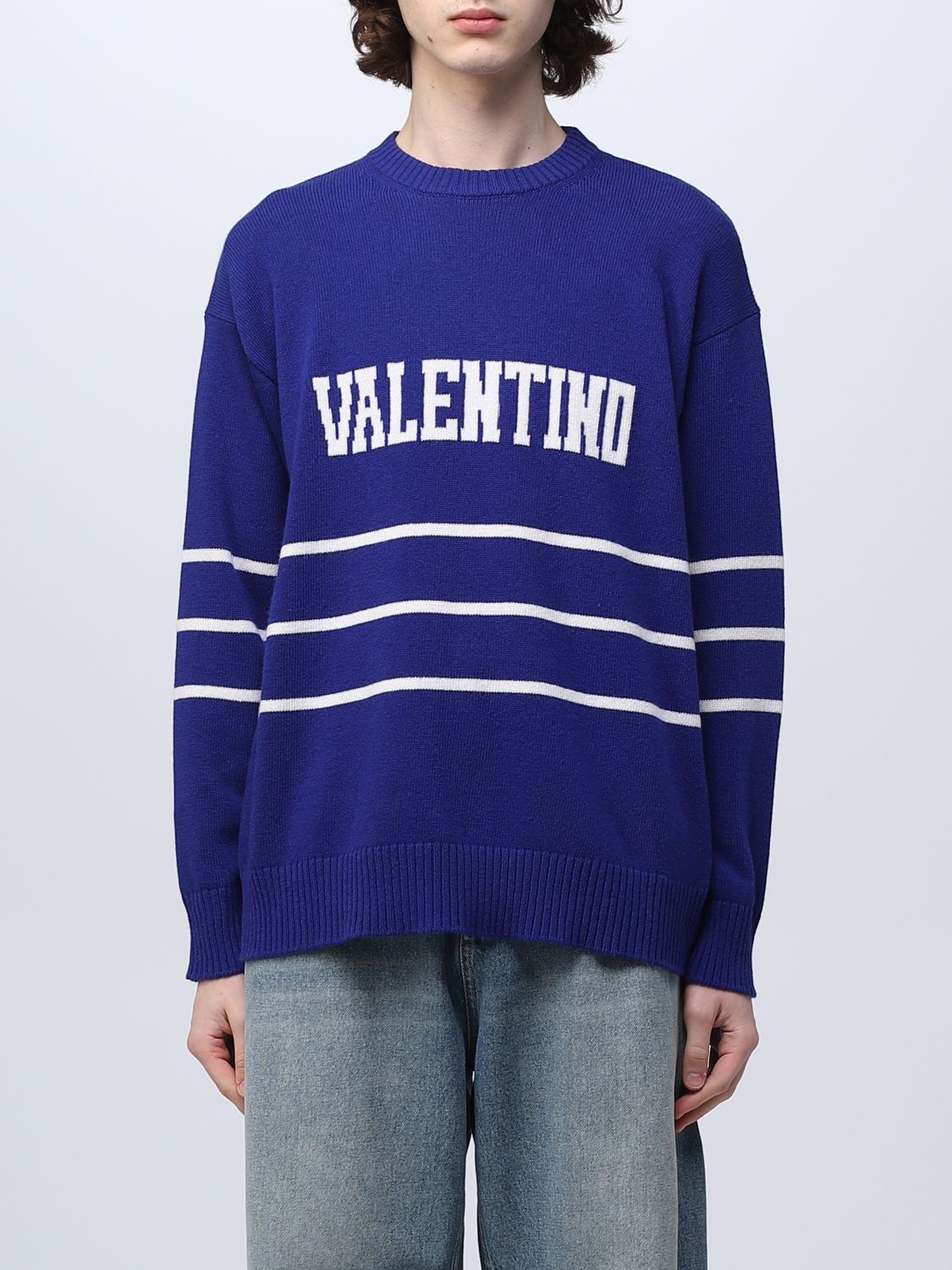 VALENTINO：セーター メンズ - コバルト | GIGLIO.COMオンラインの