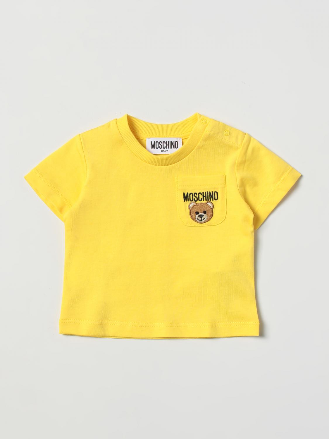 MOSCHINO BABY tshirt for baby Yellow Moschino Baby tshirt