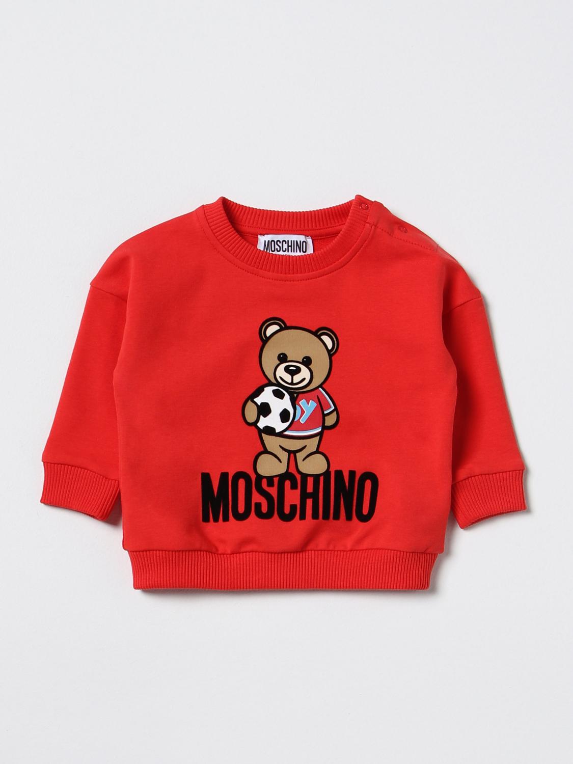 MOSCHINO BABY sweater for baby Red Moschino Baby sweater MSF03QLDA27 online on