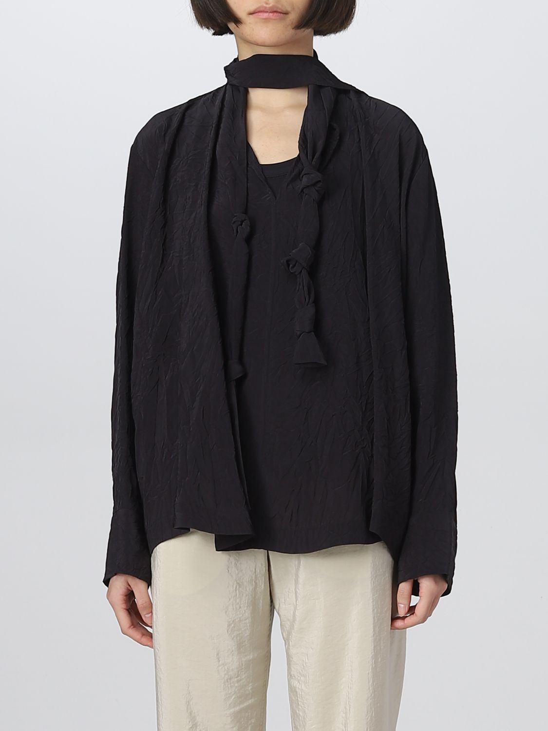 LEMAIRE: shirt for woman - Black | Lemaire shirt TO1070LF1024 online on ...