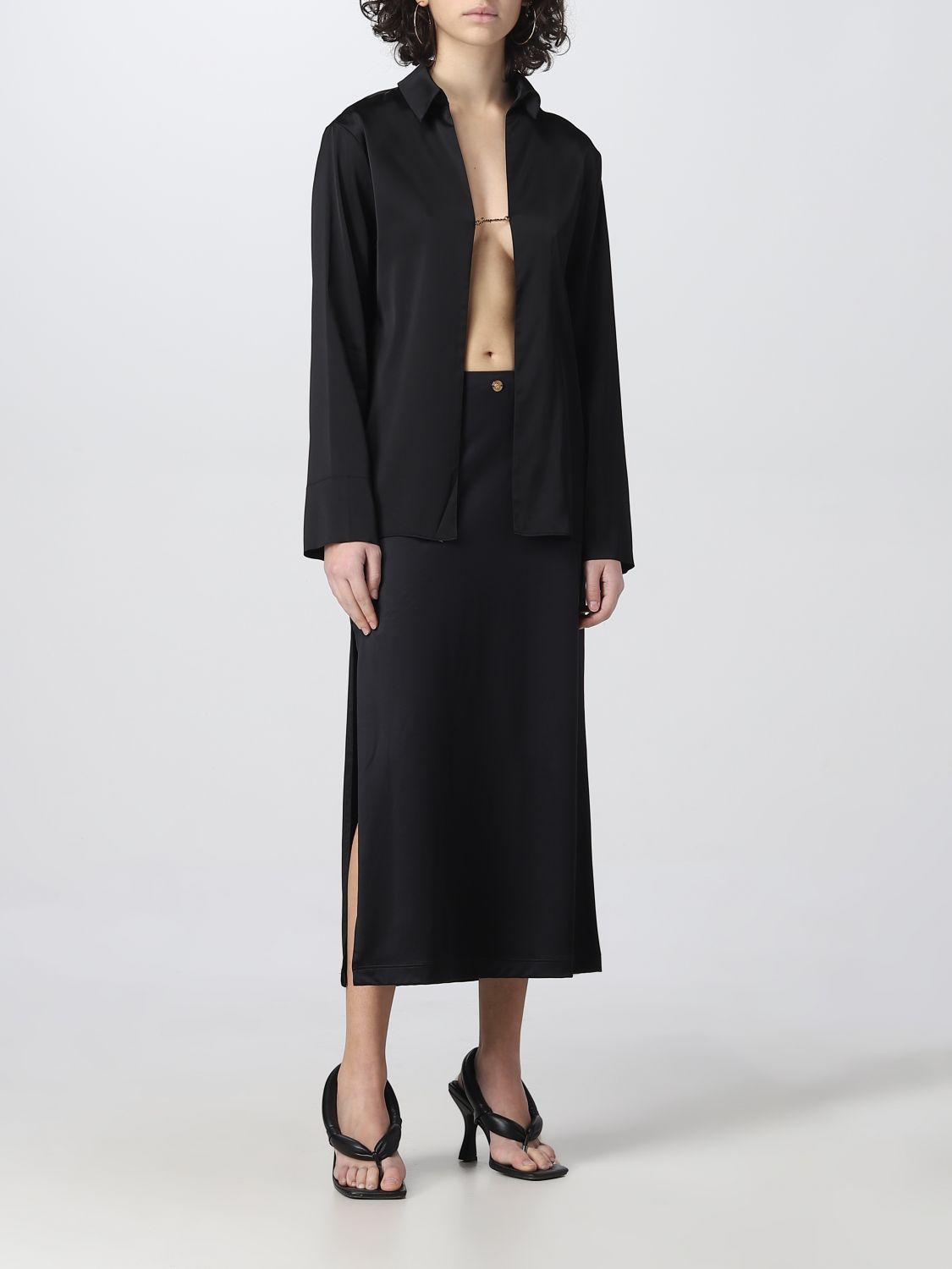 JACQUEMUS: shirt for woman - Black | Jacquemus shirt 22E213SH1031000 ...