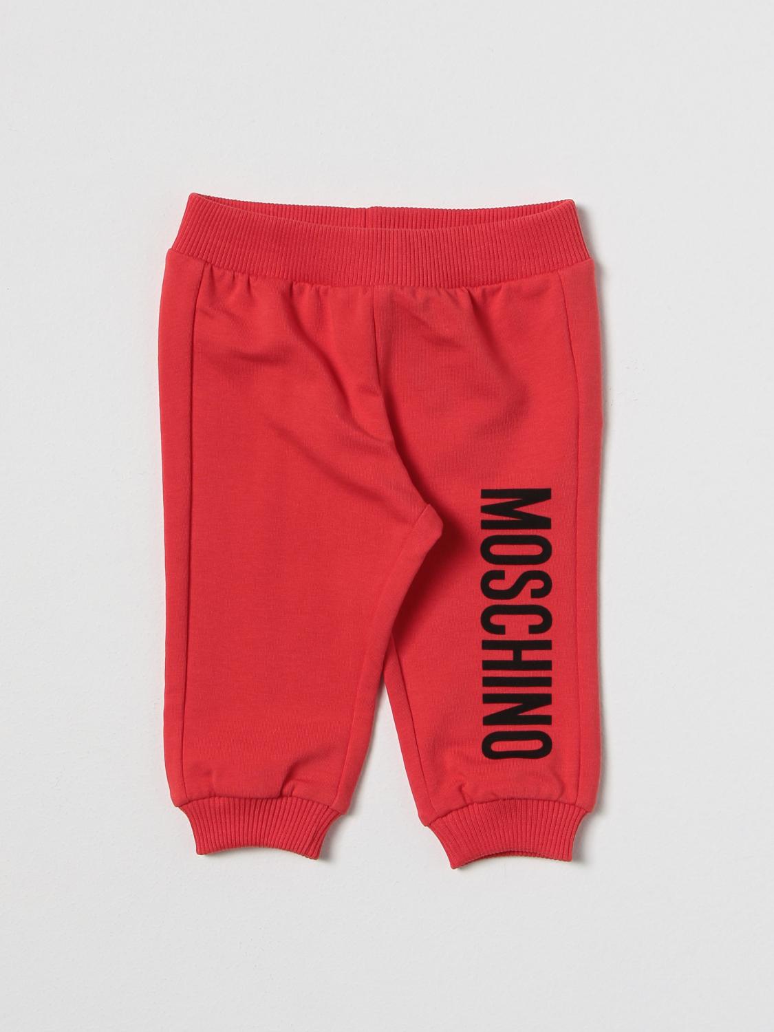 MOSCHINO BABY pants for baby Red Moschino Baby pants MMP04OLDA27