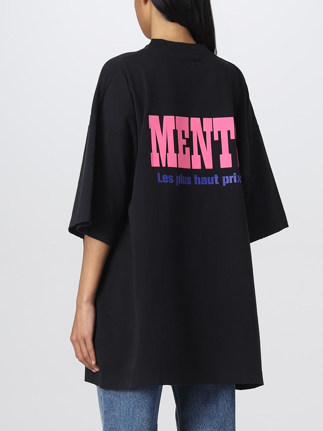 VETEMENTS: t-shirt for woman - Black | Vetements t-shirt