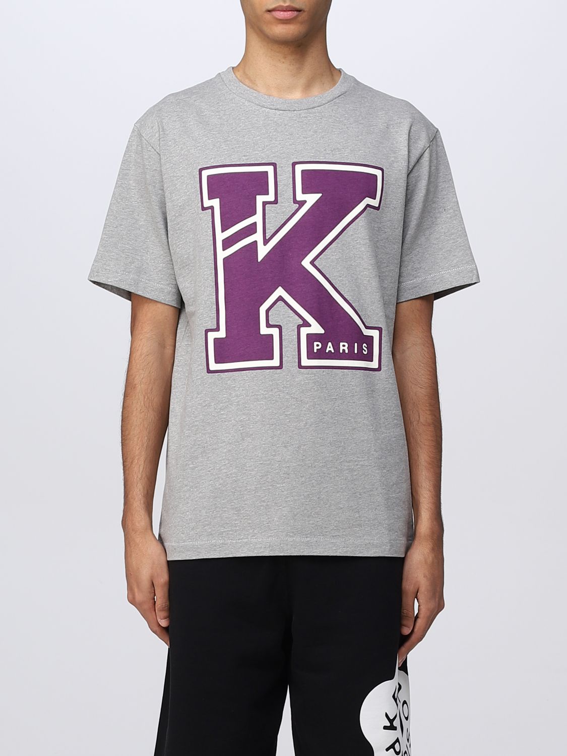 Shop Kenzo T-shirt  Men Color Grey