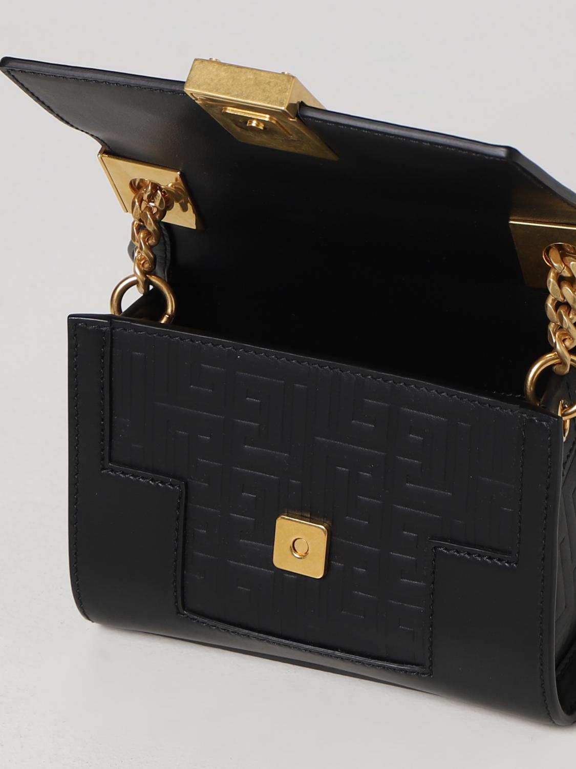 BALMAIN mini bag for woman Black Balmain mini bag WN1BJ651LESP