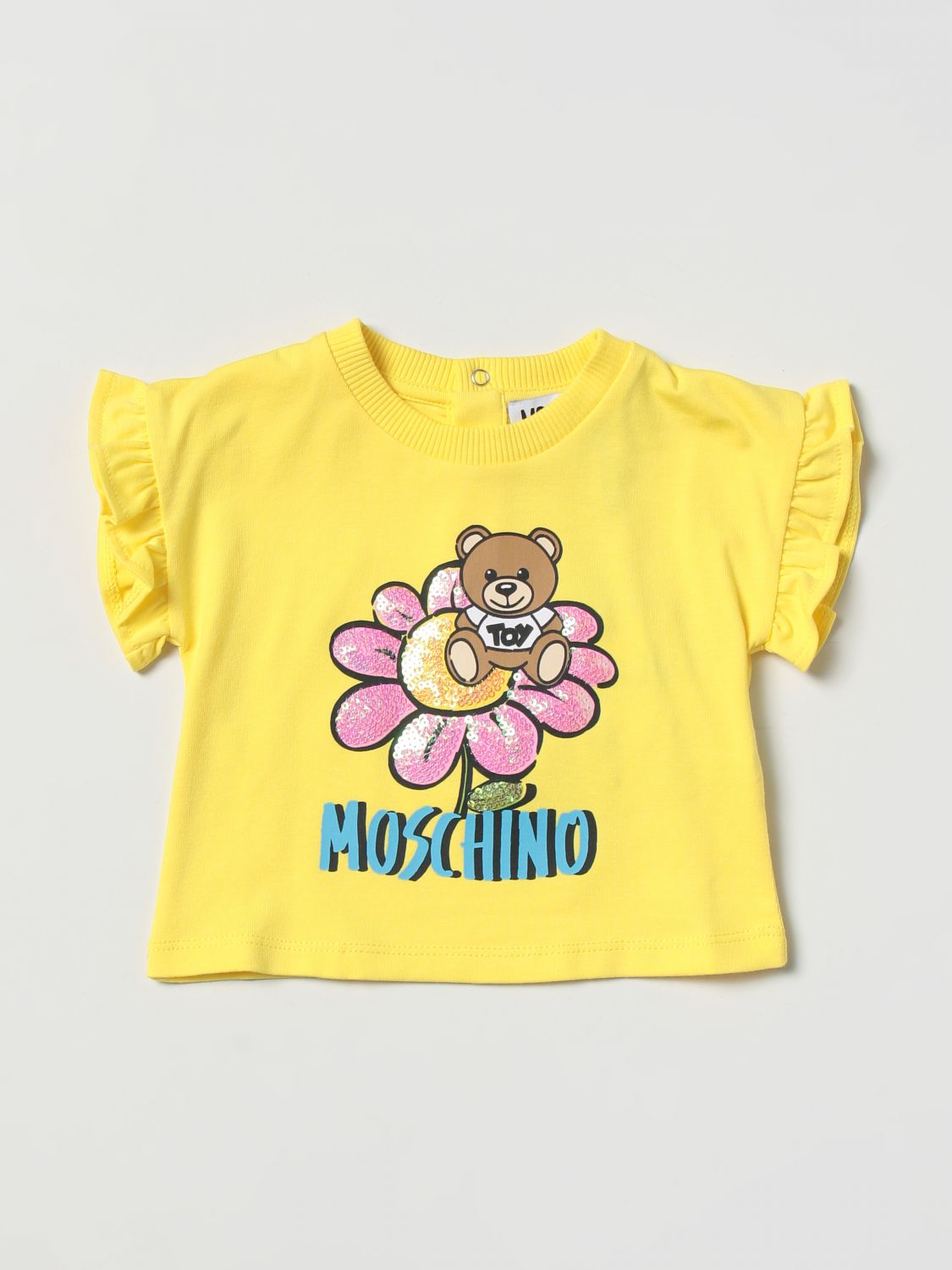 Moschino Baby T恤  儿童 颜色 黄色 In Yellow