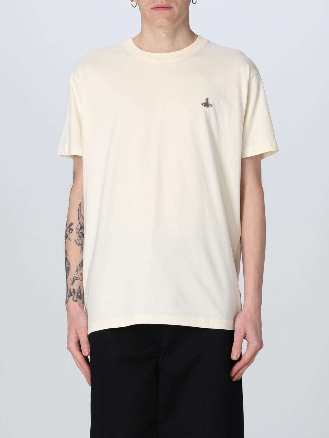 Vivienne Westwood White Crewneck T-shirt With Orb Logo Detail On The Front In Cotton Woman In White 1
